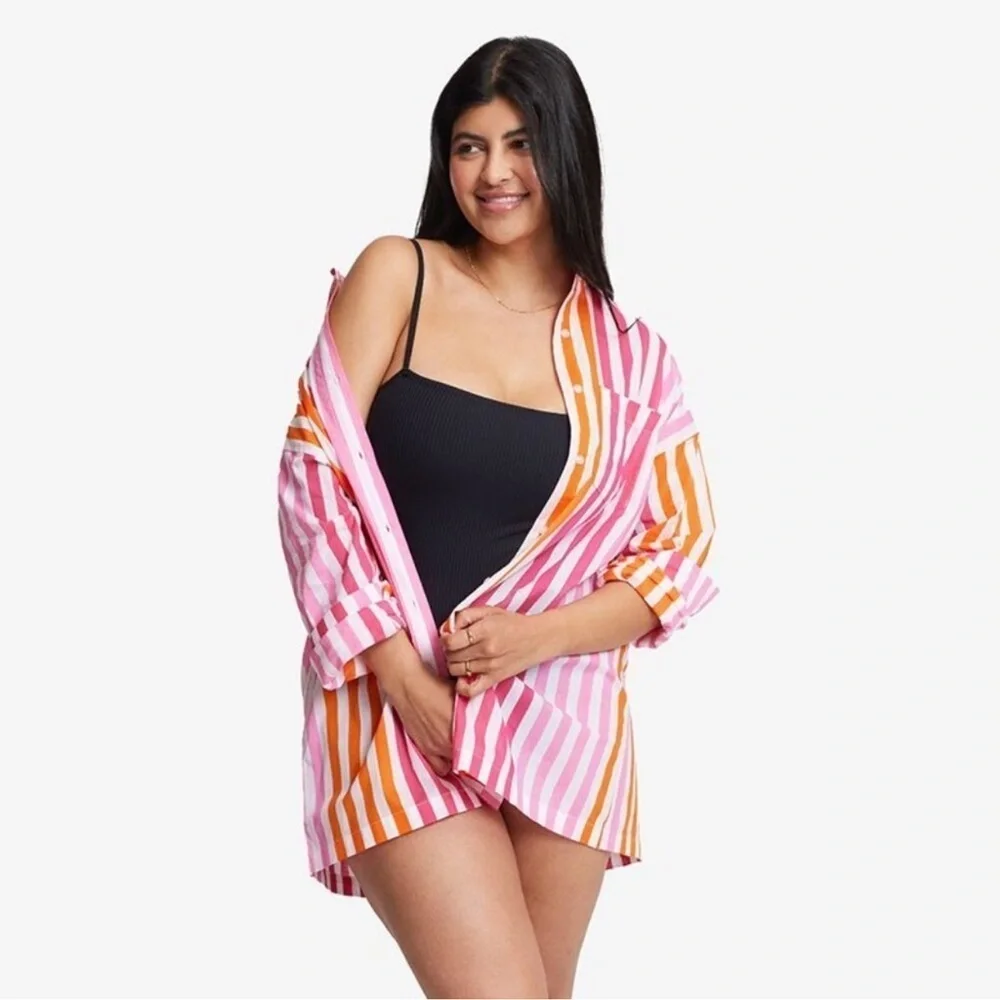 NWT BEACH RIOT ALEXA TOP IN SUNSET STRIPES - Size PL SKU:129